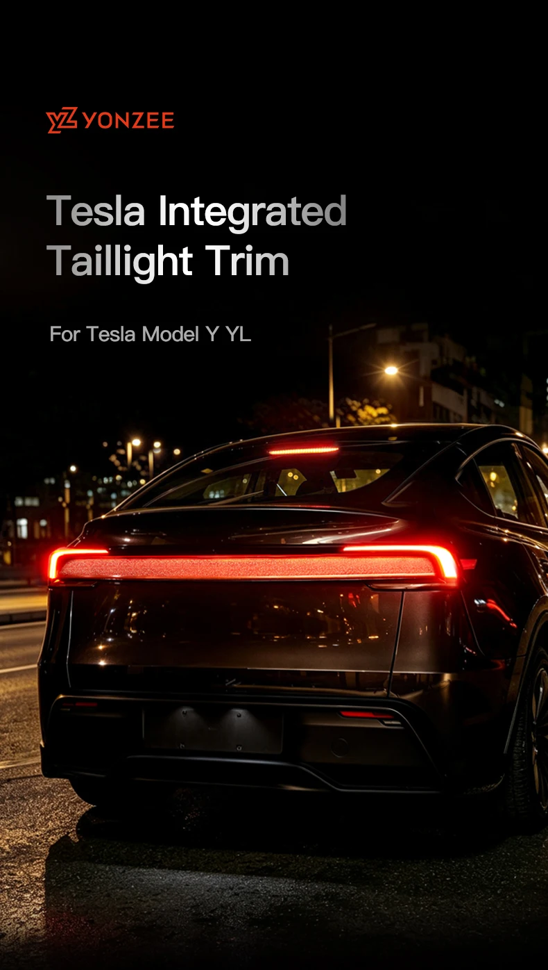 YZ Design für Tesla Rücklicht-Aufkleber Heckklappen-Zierleiste Modell Y YL Juniper 2025-2026 Premium Bling Auto-Außenmodifikation Zubehör – Detail 1