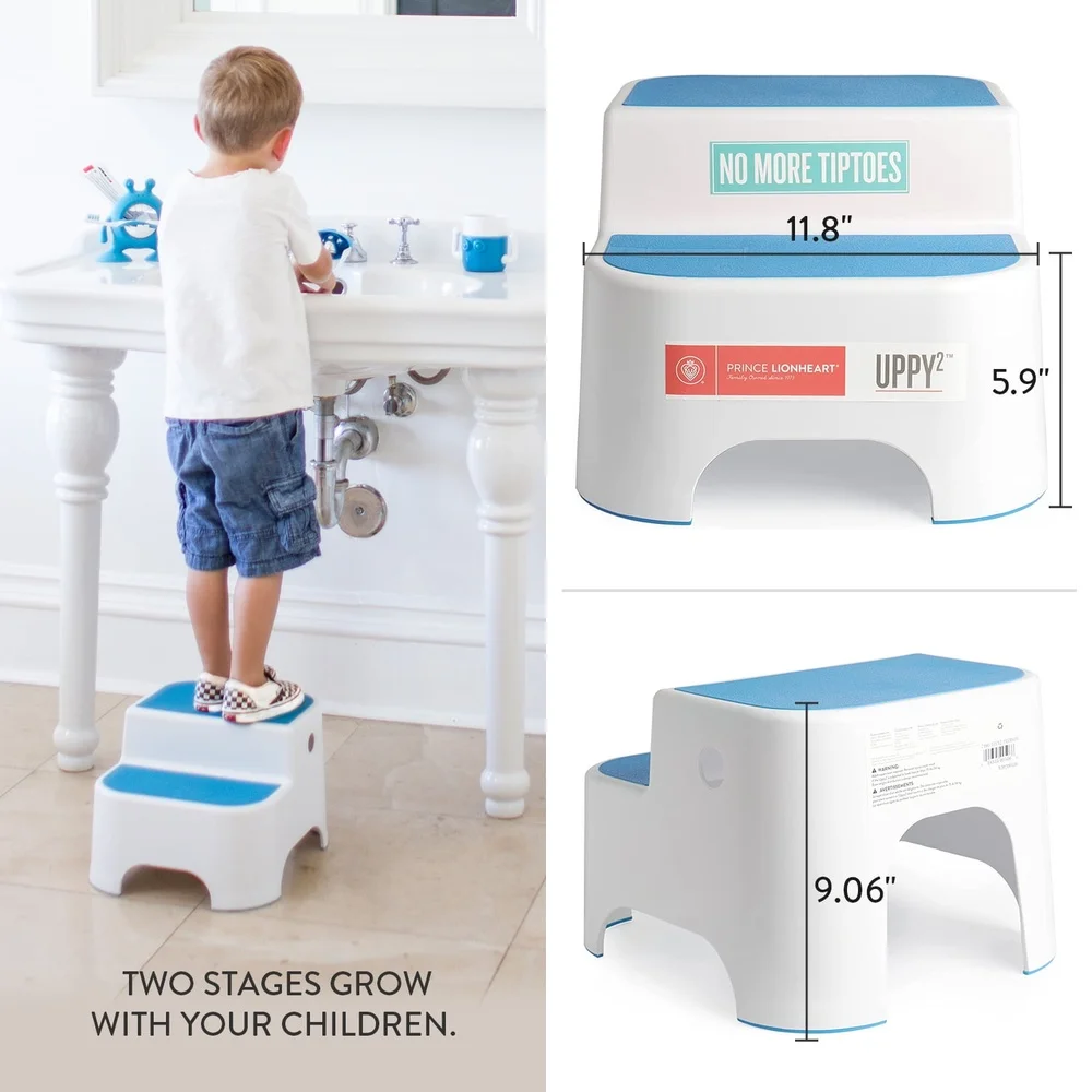 Sturdy Non-Slip Step Stool Kids Potty Training Safe Portable Multi-Purpose Elevation Bathroom Kitchen Easy Transport