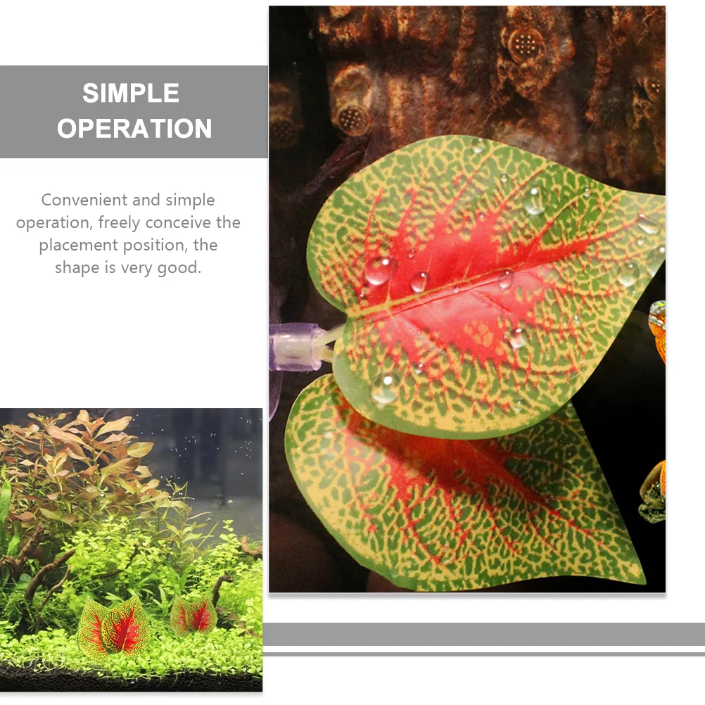 

4 Pcs Artificial Plants nament for Fish Tank Reptile Terrarium Vivid Color Simulation Plant L scape Climbing Rest Spot Stress