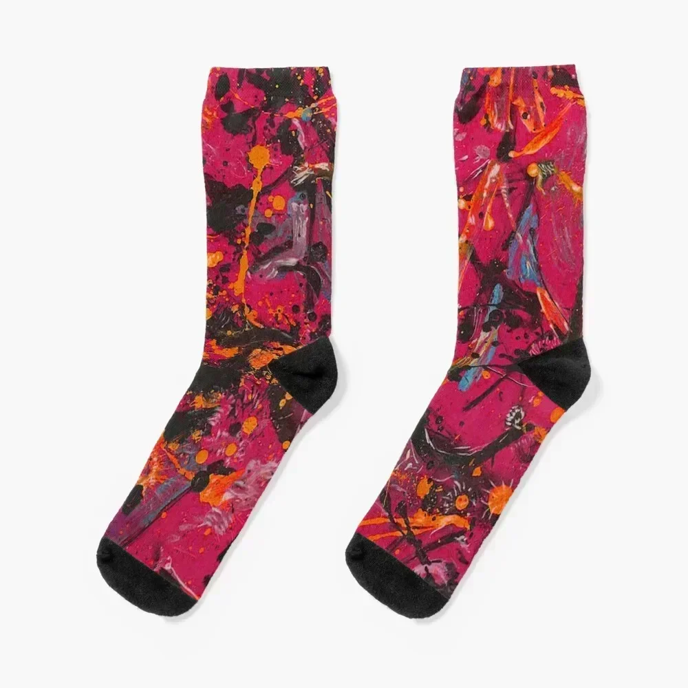 

Jackson pollock art retro Socks Crossfit christmas gifts kawaii anti-slip Woman Socks Men's