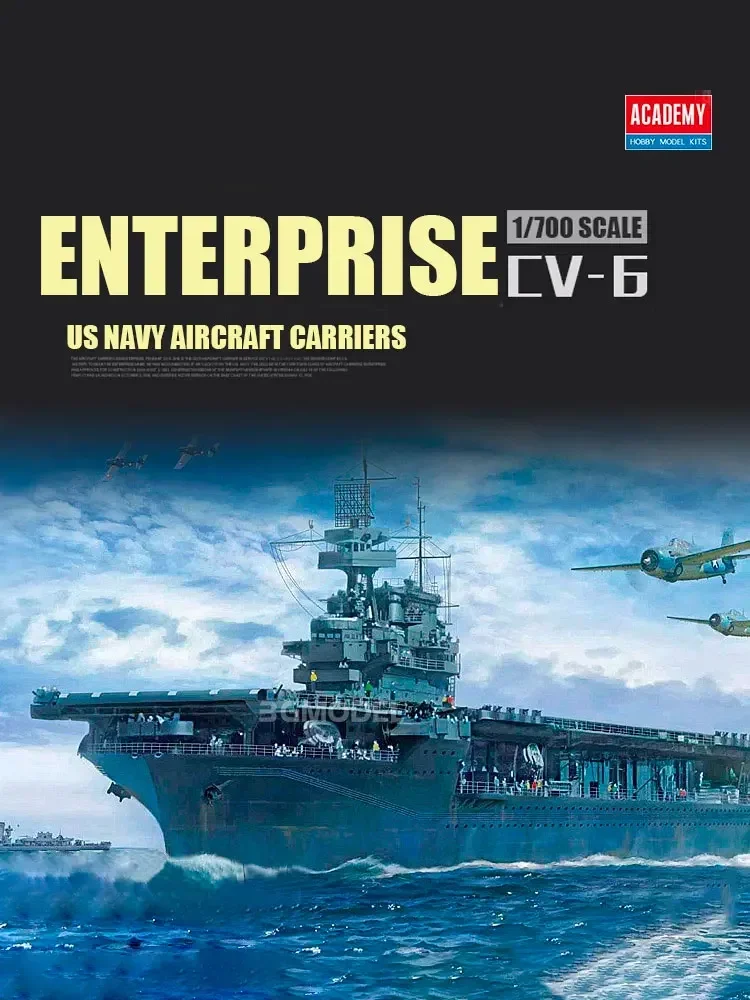 

Комплект модели корабля Academy Assemble 14409, авианосец CV-6, Enterprise 1/700, Midway Battle