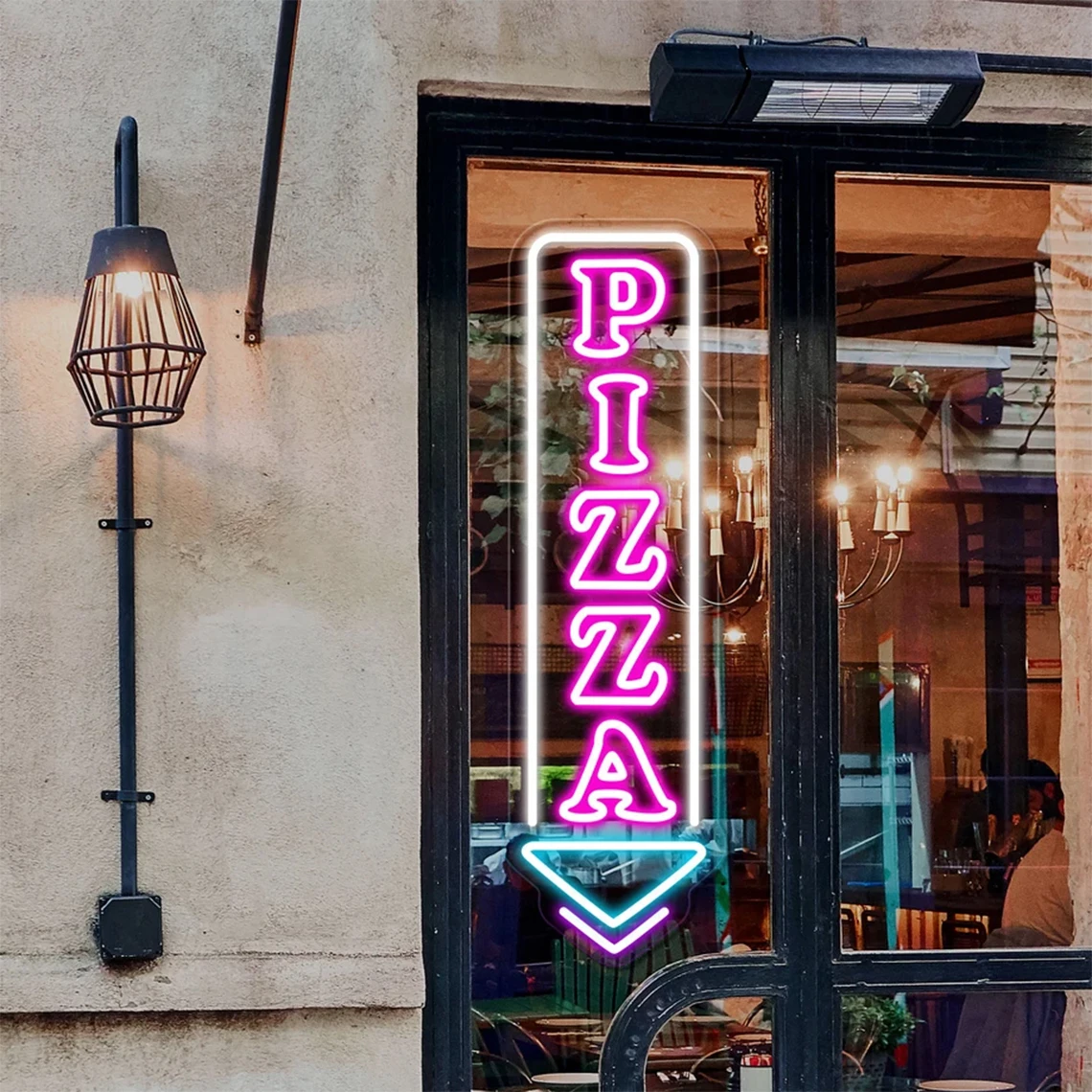 

Pizza Arrow Neon Sign,Pizza Restaurant Neon Fast Food Home Wall Decor,Personalized Bar Kitchen Open Welcome Sign