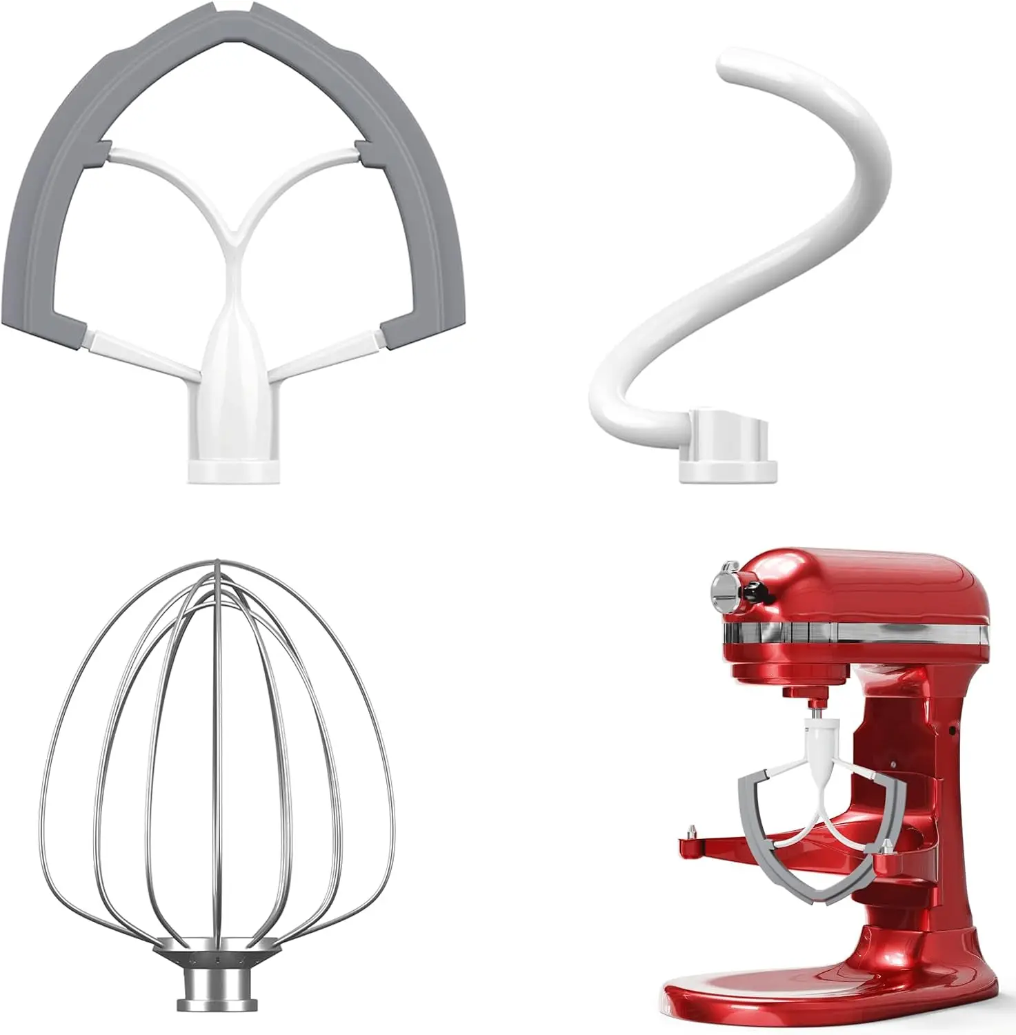 3Pcs 1 Set 6QT Baking Solution for KitchenAid Mixer Attachments and Accessories Compatible with 6 Quart Lifting Stand Mixer