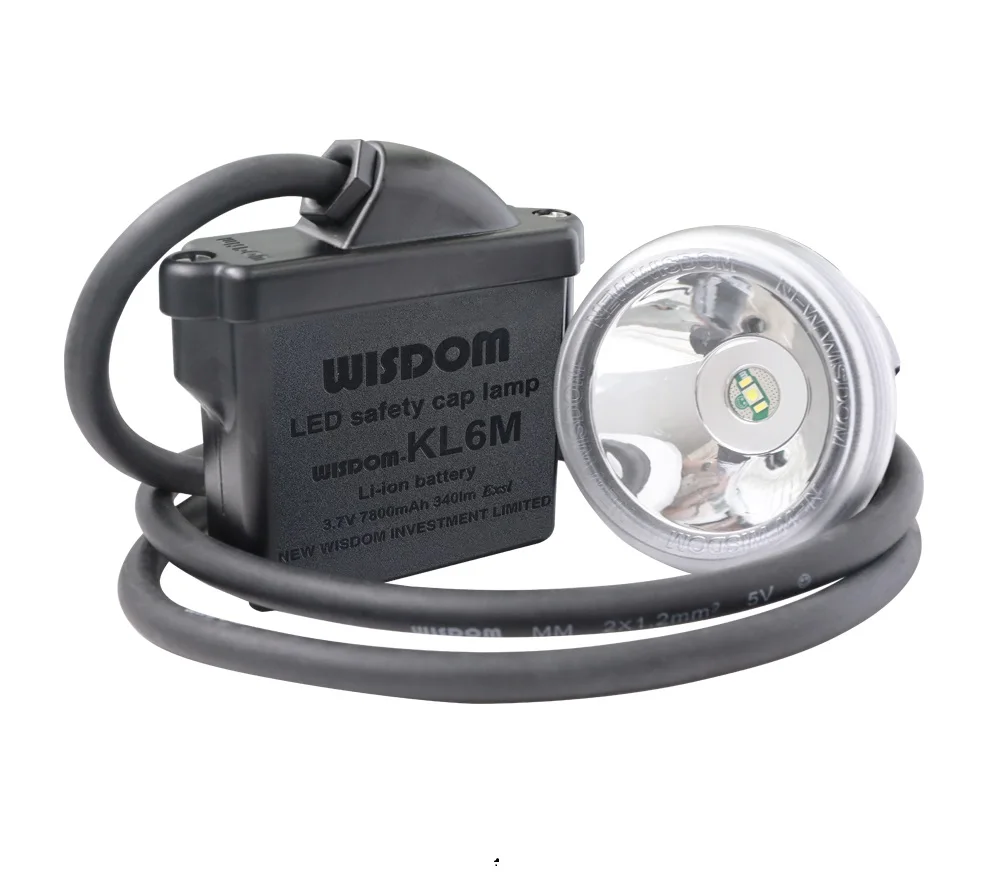 

WISDOM Cap Lamp KL6M Lithium Rechargeable Mining Lamp LED Headlamp Underground Mining Headlight