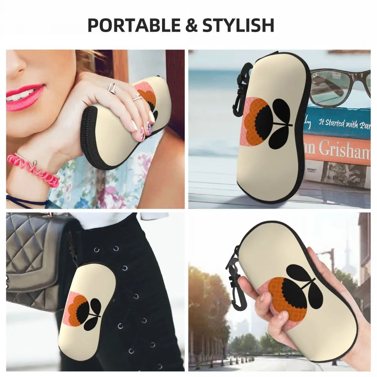 Custom Print Spring Bloom Orla Kiely Shell Eyeglasses Case Men Women Cute Glasses Case Sunglasses Box Pouch