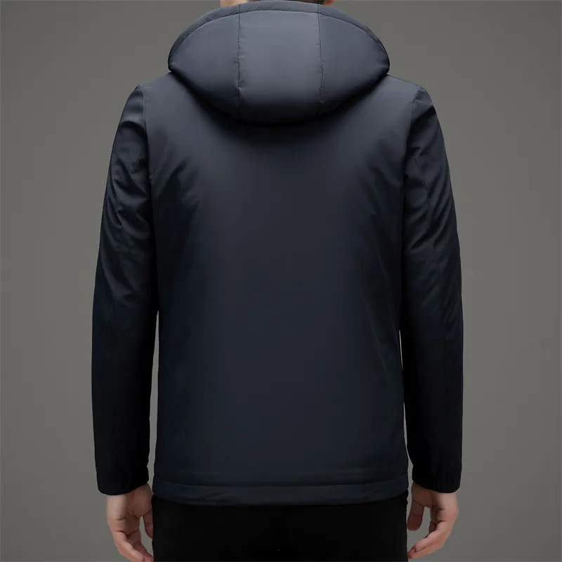 

Business Casual Men's Hooded Duck Down Jackets Winter Lightweight Puffer Coats Outdoor Windproof Wear Padded Top Parkas Clothing