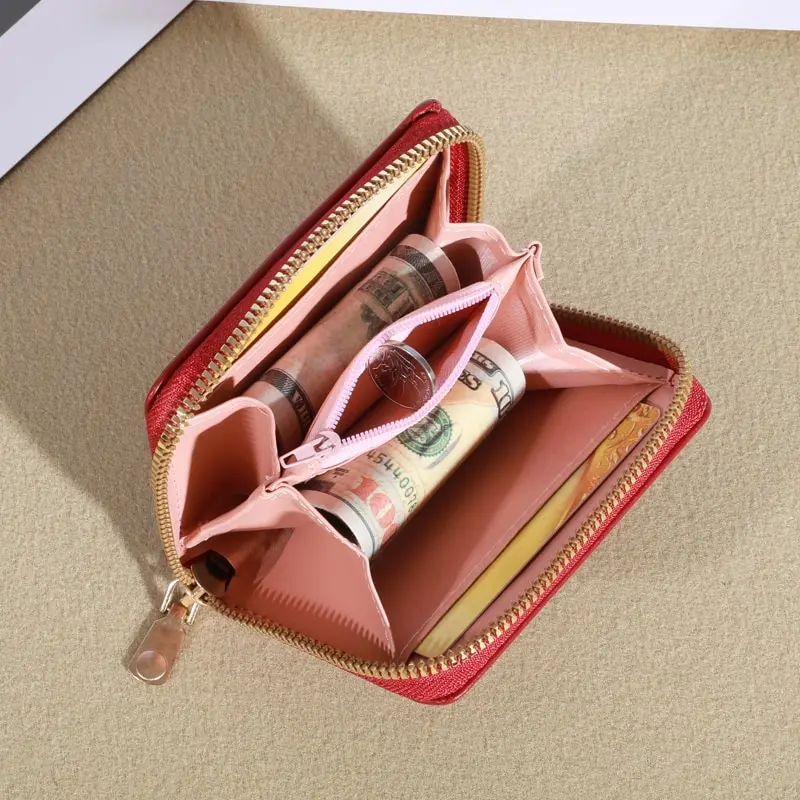 1PC Wallet Women Ladies Mini Tassel Wallets Cute Short Zipper Lovely Pu Leather Coin Purse Female Hand Wallet image 2