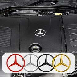 70mm Car Styling Engine Logo Decor Hood Emblem Decor Sticker For Mercedes Benz W211 W203 W204 W210 W124 AMG W202 W212 W220 W205