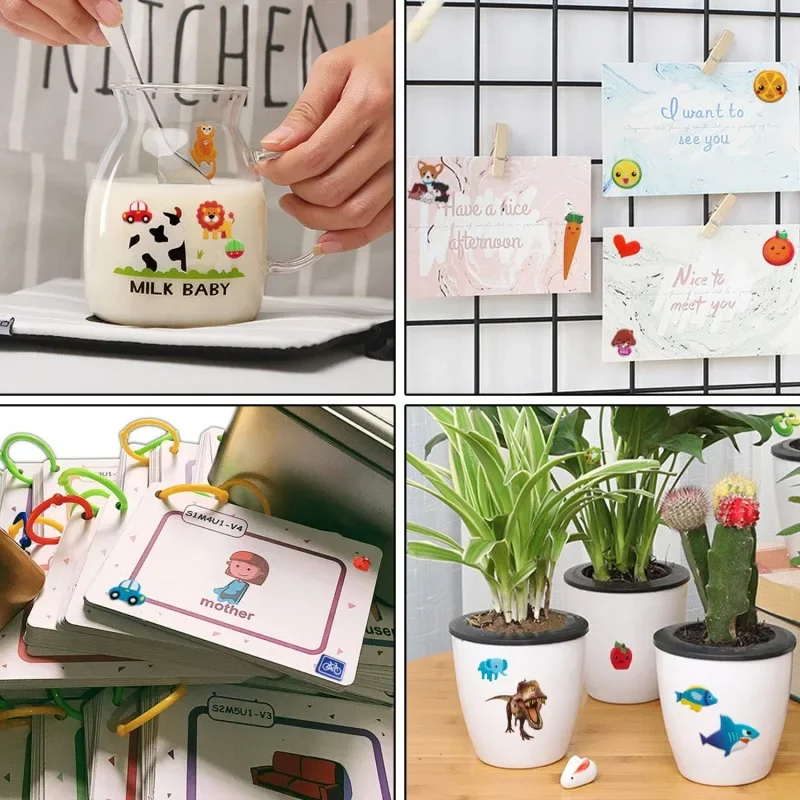 8 ชิ้น/แพ็คน่ารักการ์ตูน 3D สติกเกอร์สําหรับ scrapbooking ไดอารี่ตกแต่ง DIY ฉากต่างๆโดยใช้สติกเกอร์ของขวัญวันเกิด
