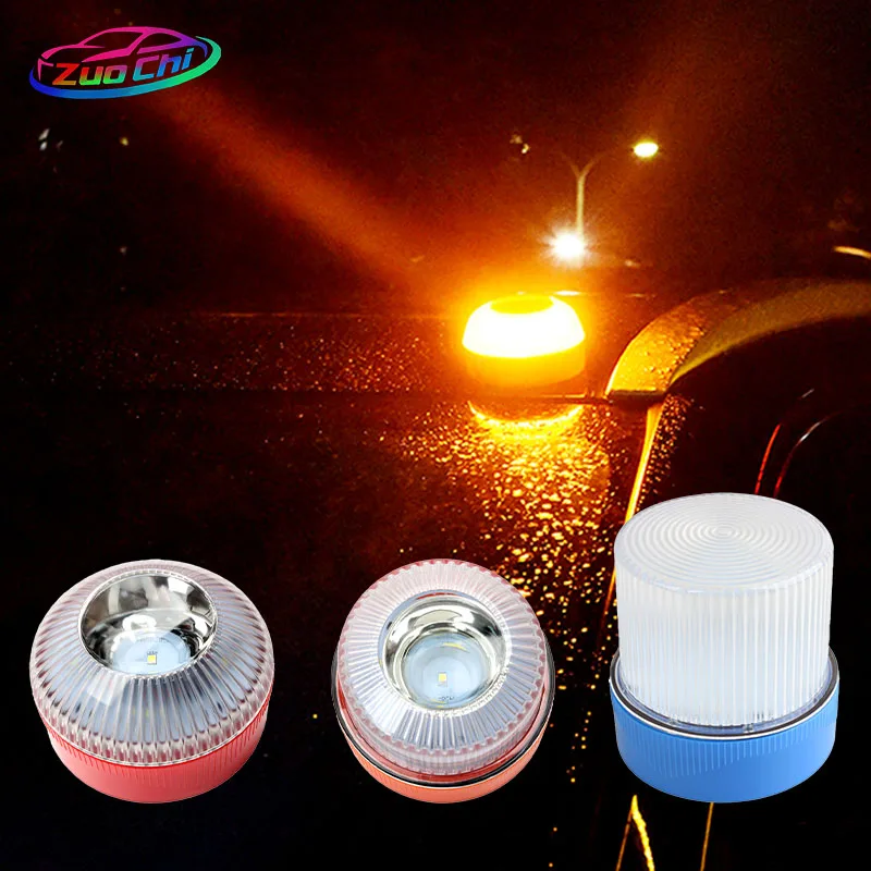

Factory Car Emergency Light V16 LED Flashlight Strobe Light Road Accident Lamp Replaceable Battery Car Waterproof Warning Light