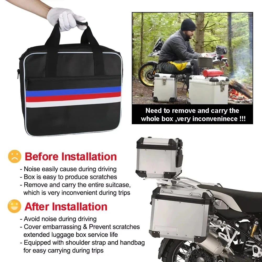 Motorcycle Saddlebag For R1250GS For ADV LC R1200GS F850GS F750GS F800GS 2018-2025 Luggage Inner Bag Expandable Saddle Bags