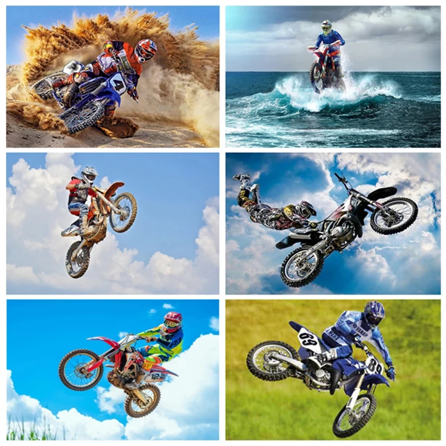 Sports Motobike 5D Diamond painting cross-stitch Competition Racing Moto diamond embroidery rhinestones pictures Home decoration