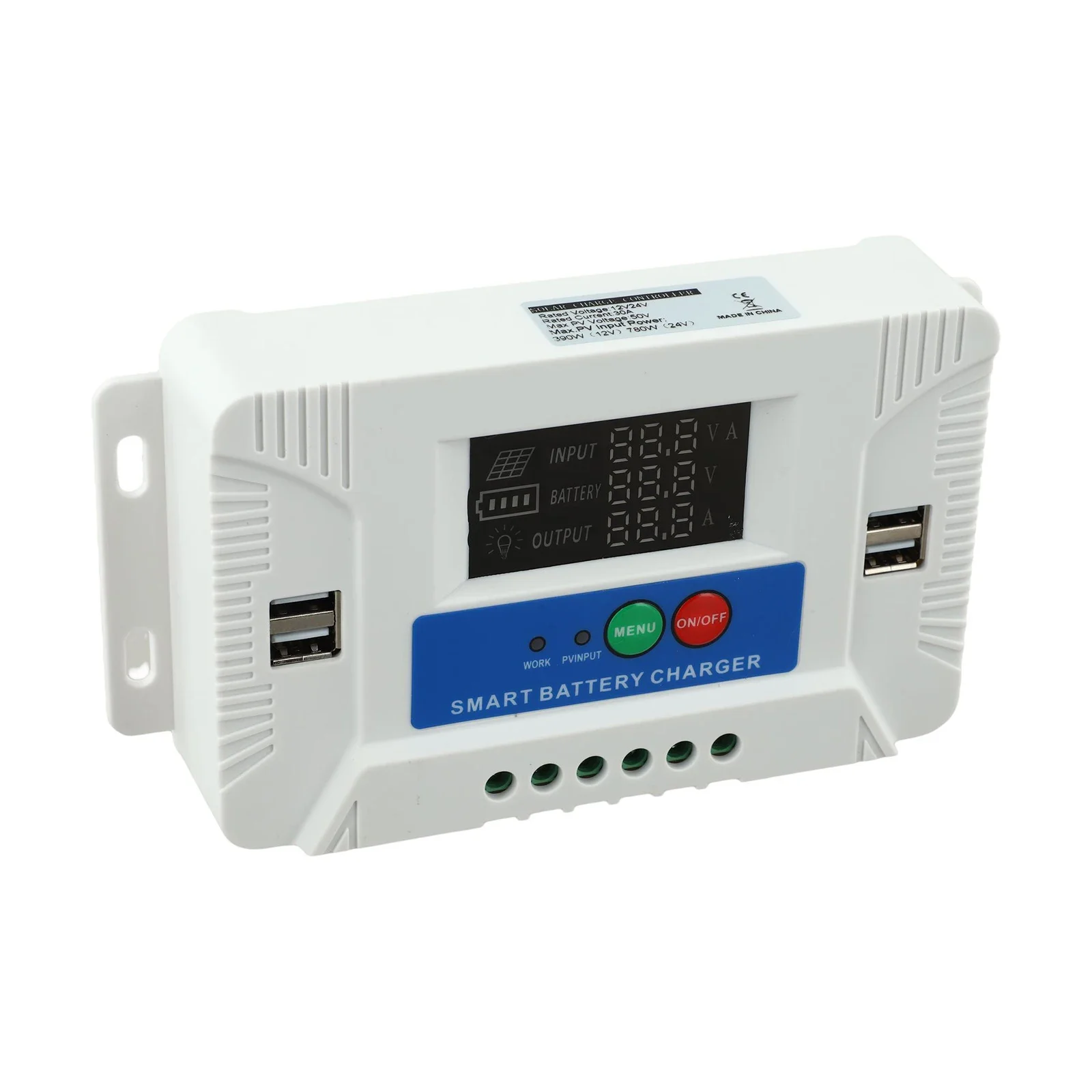 Protection Features For Solar Systems LCD Display Solar Regulator Solar Charge Controller 3-Stage Charge Management