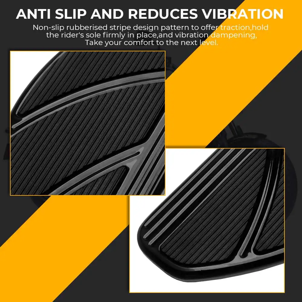 Aluminum & Rubber Wide Driver Foot Rest Footboard Front Rider Floorboard For Kawasaki Vulcan S 650 S650 EN650 VN650 2015-2026 6
