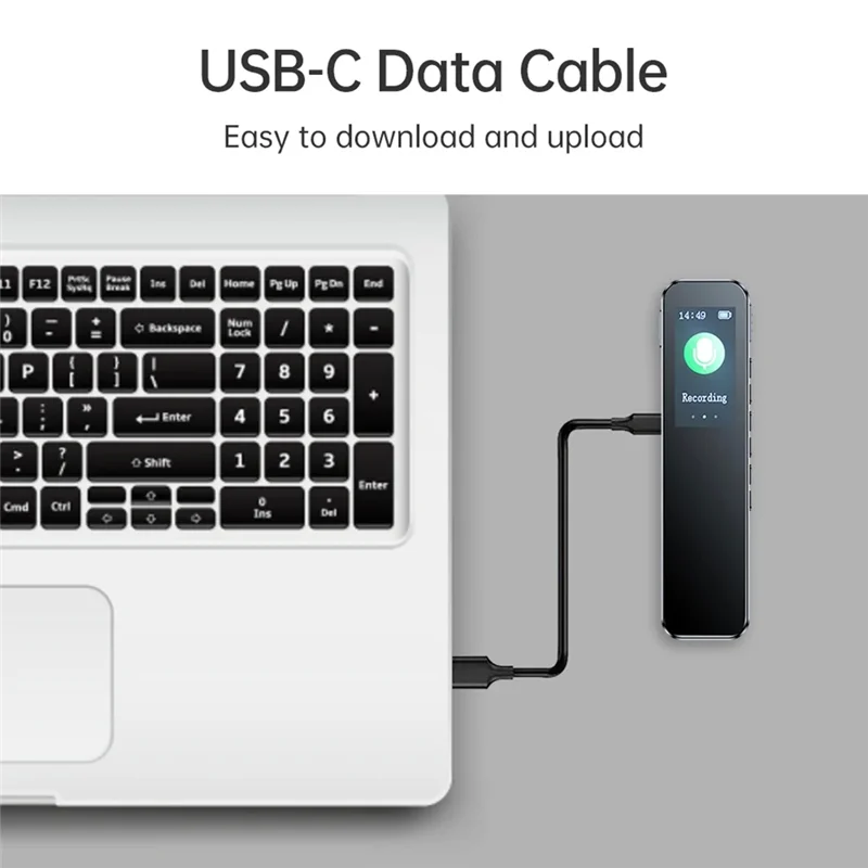 M16K-64GB Digital Voice Recorder Noise Reduction Record Payback MP3 Music Player Activated Record 1536KBPS HD Recording Kit