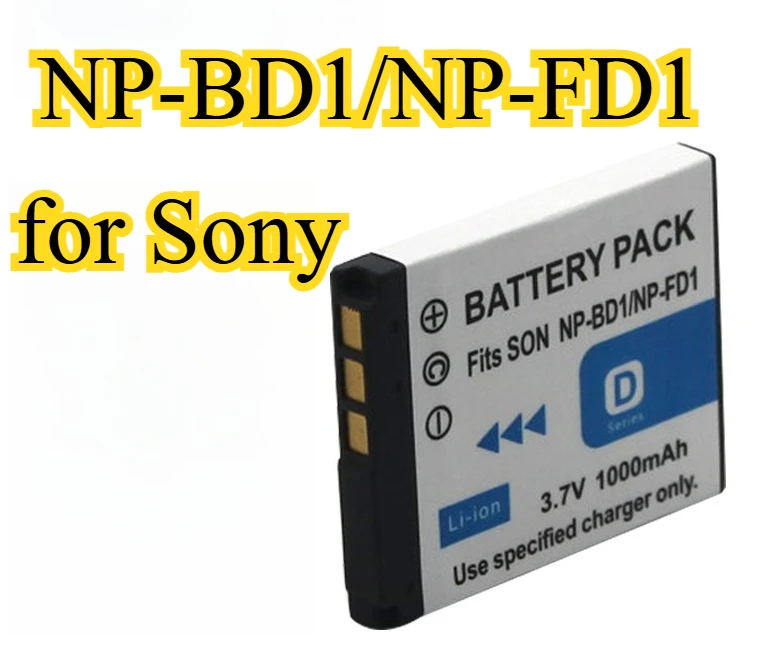 

Сменный аккумулятор для Sony NP-BD1 1000 мАч, совместимый с аккумулятором для камеры Cyber-shot T Series T70 T77 T90 T200 T700 T900