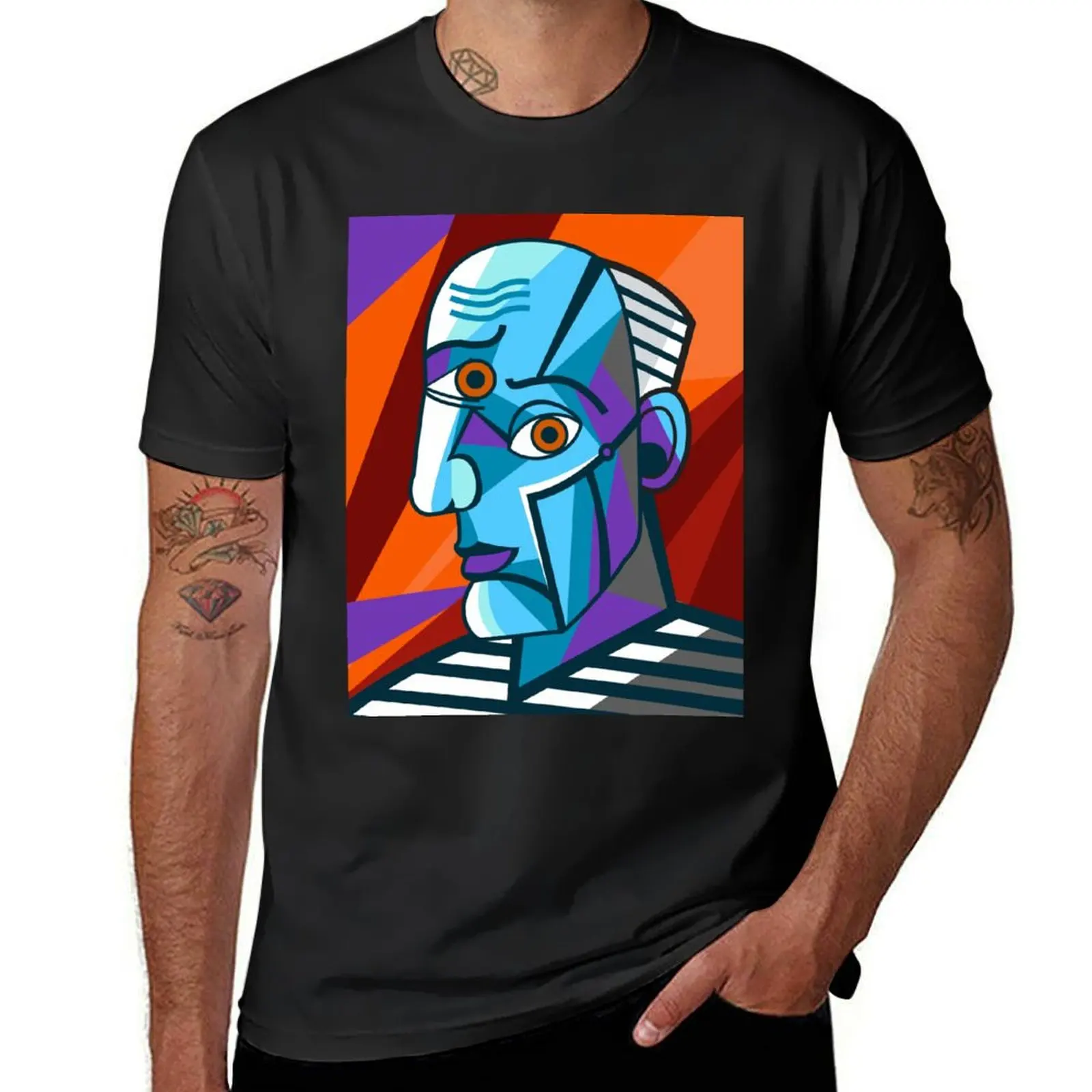 cubist painter portrait T-Shirt plain graphics boys whites black t-shirts for men