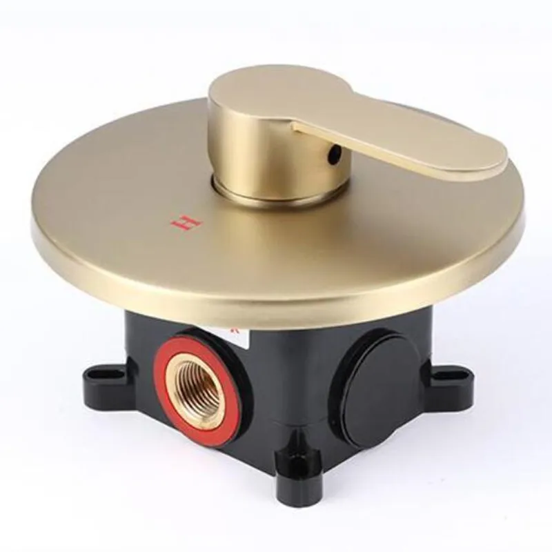Picture 5: Shower Control Valve Bahtroom Black Chrome One Function Brass In Wall Faucet Mixer Concealed Control Valve For Shower Head