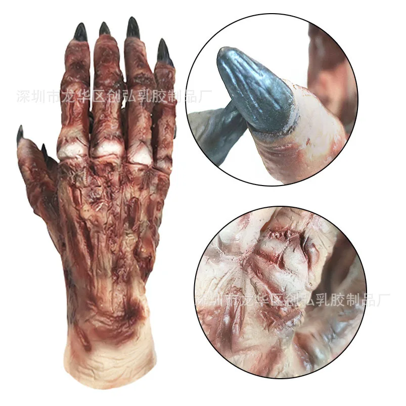 De mummie Halloween-handschoenen voor kinderen Unisex elastische latex handschoenen Enge handschoenen Paasdag wanten Cosplay Prop Kostuumaccessoires