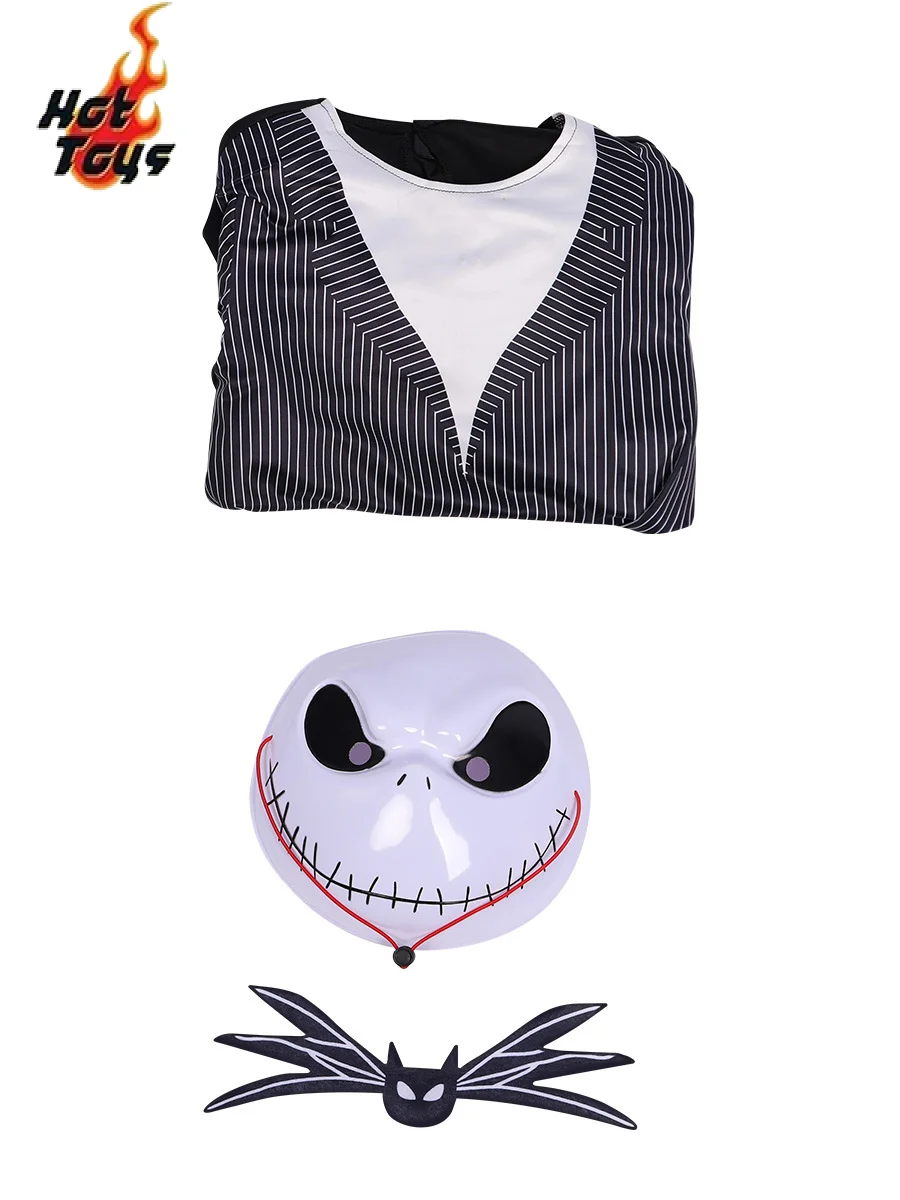الطفل الكابوس جاك Skellington تأثيري حلي جاك قبل قناع كوس ارتداءها دعوى هالوين للبنين بنات أطفال عيد الميلاد
