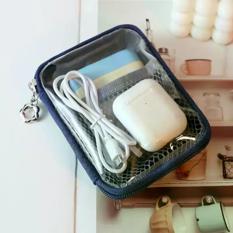 PVC Clear Desktop Storage Bag Waterproof Large Capacity Multi-Functional Hard Shell Organizer For Cosmetics & Desk Supplies