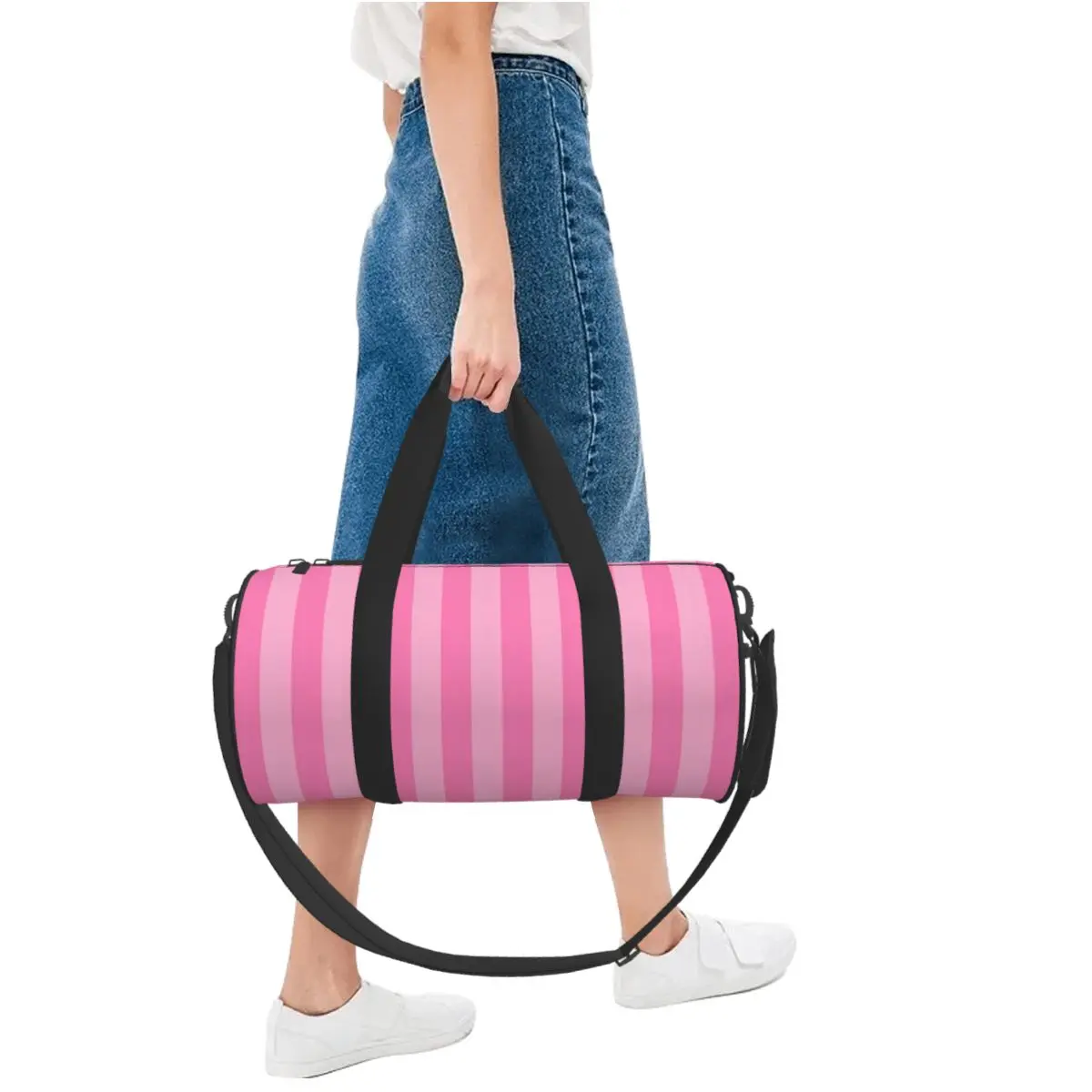 Bolsa de viaje con estampado divertido de Graffiti rosa, bolsa de gimnasio, bolsas deportivas portátiles, bolso de entrenamiento grande personalizado, bolsa de Fitness divertida para pareja