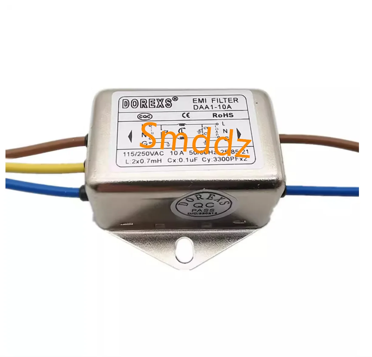 2 pieces, lead single-phase 220V power filter DAA1-6A DAA1-10A 6A 10A anti-interference
