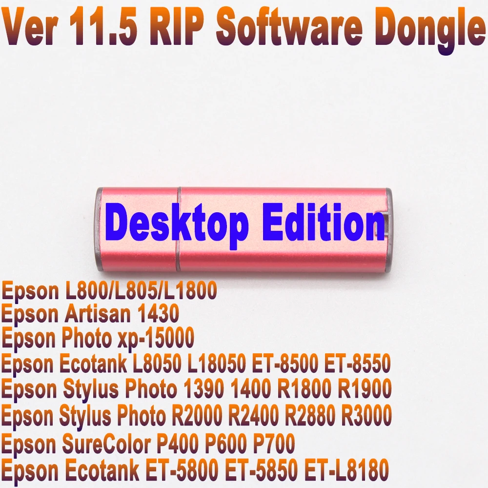 Printer V11.5 RIP Software Dongle Key DTF RIP for Epson DX7 L18050 L8050 L8180 ET-5800 XP600 i3200 UV DTF DTG Printing Support