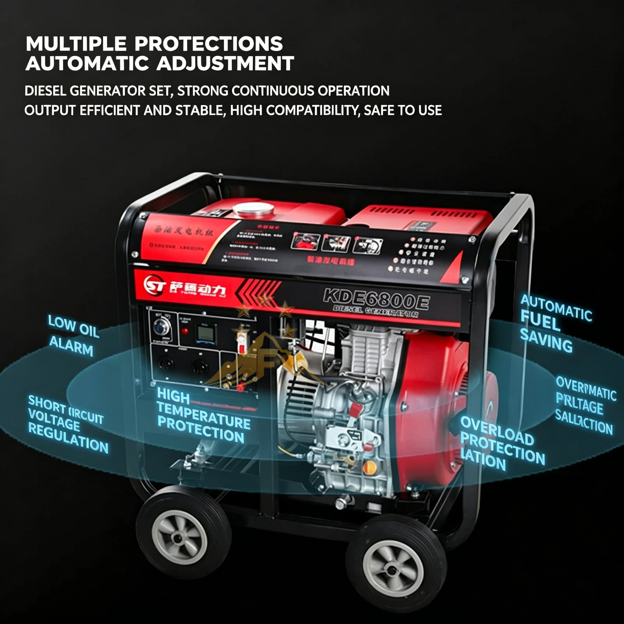 10KW Home Use Smart Diesel Generator 220V 380V Three Phase 3KW 5KW 7KW 8KW Power Single Phase Electric Alternator ‌Oil Dynamo