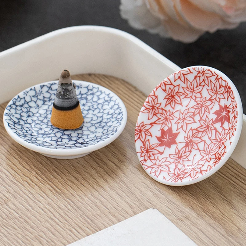 1pcs New Ceramic Cone Incense Tray Cone Insences Burner Holder Home Ornament Holder Decorations Candle Holder Tower Incense Tray