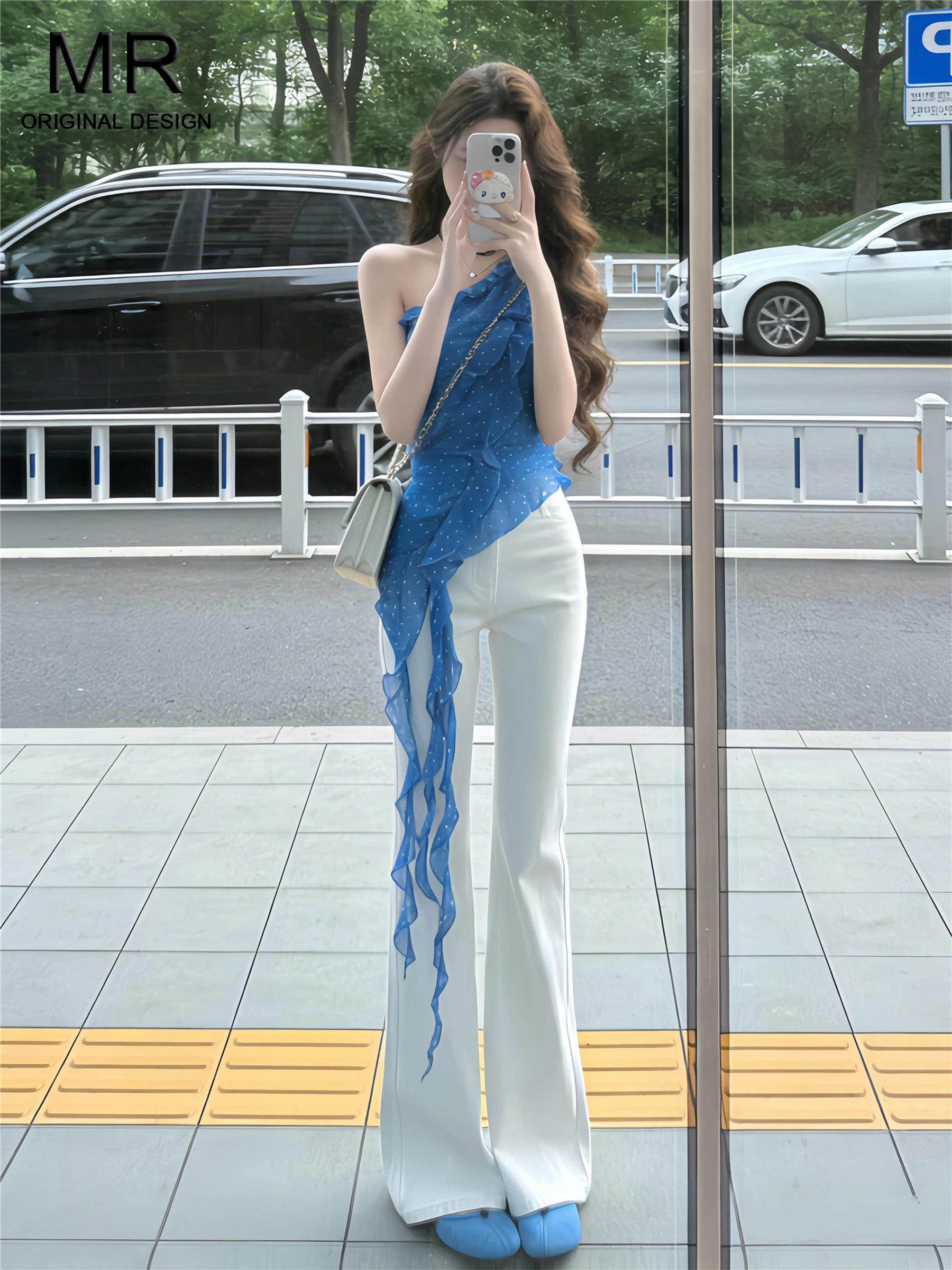 

American Style High Waist Bell Bottom Denim Jeans Women Summer New Hot Pants Slimming Floor Length Hoof Jeans