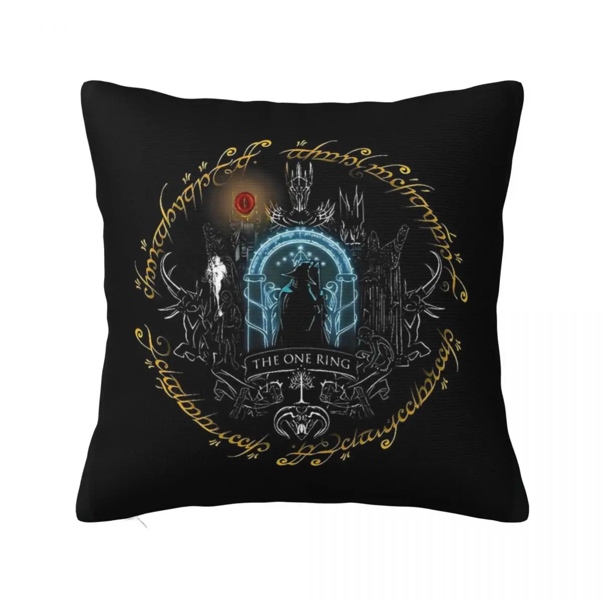Pillow Cover L-Lords Of The R-Rings Middle Earth Cushion Cover Retro Trendy Pillow Case For Sofa Bedroom Home Decor Pillowcases