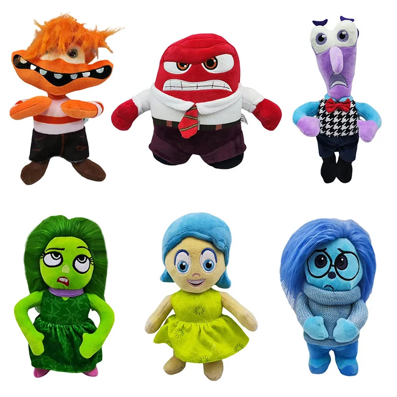 

2024 New Disney Inside Out 2 Joy Sad Embarrassment Pillow Plushies Soft Doll Toys Best Birthday Gift for Girls Boys Movie Fans