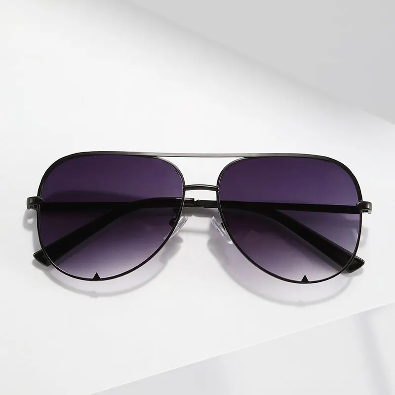 European And American Retro Style Double Beam Toad Mirror Men and Women Metal Sunglasses image 4