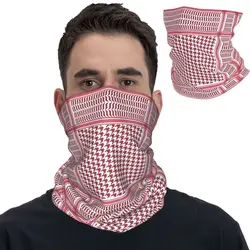 Red Shemagh Tactical Keffiyeh Bandana Neck Cover Printed Balaclavas Wrap Scarf Multifunctional Headband Unisex Adult Washable