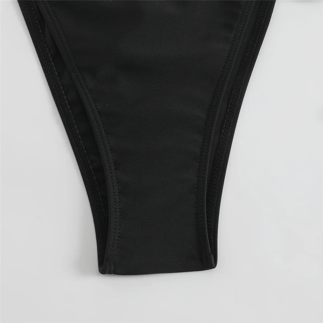 Metall-Schmetterlings-Halterneck-Bikini mit hohem Beinausschnitt, zweiteiliger Damen-Bikini, Badeanzug, Badebekleidung, Badeanzug, Schwimm-Bikini V6460 – Detail 16