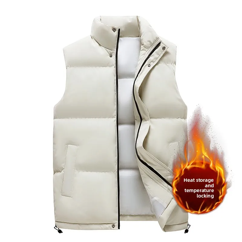 Kamizelka sportowa outdoorowa, wiatroodporna, ciepła, luźna, gruba, bawełniana, wysokiej jakości, casualowa, modna, oddychająca, ocieplana.