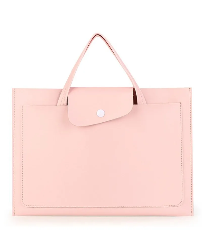 Unisex PU Leather Briefcase With Custom A Logo Sewing Thread Laptop And Tablet Storage Bag For Gift Use