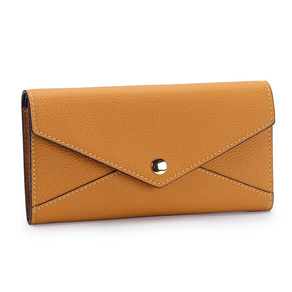 New Arrive RanHuang 2025 Women's Genuine Leather Wallets High Quality Long Wallets Fashion Clutch Bags Multifunction Purses B386