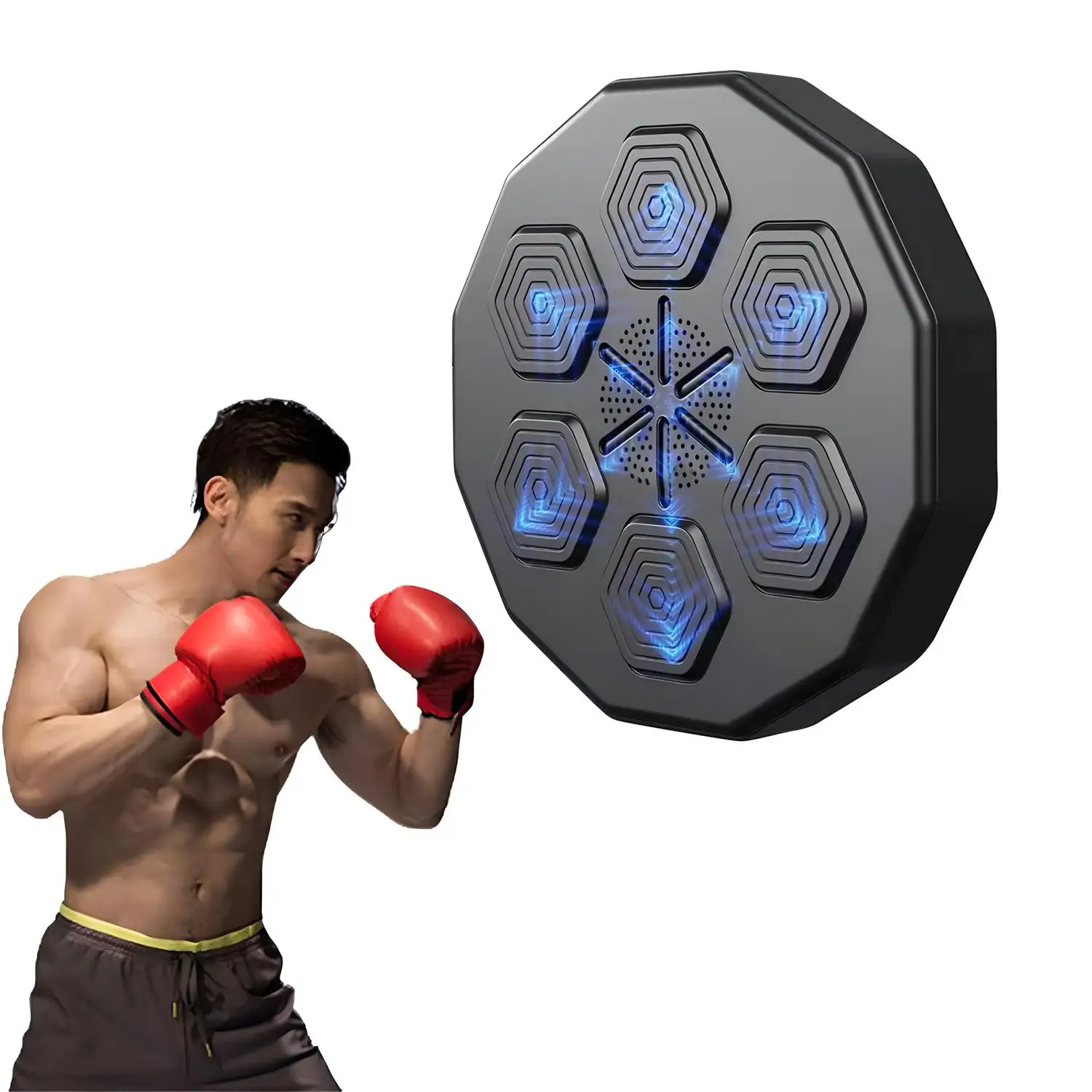 

Blueteeth Connected Smart Music Boxing Machine with gloves Wall Target Sandbag Agility Reaction Training For Boxing Sports Relax