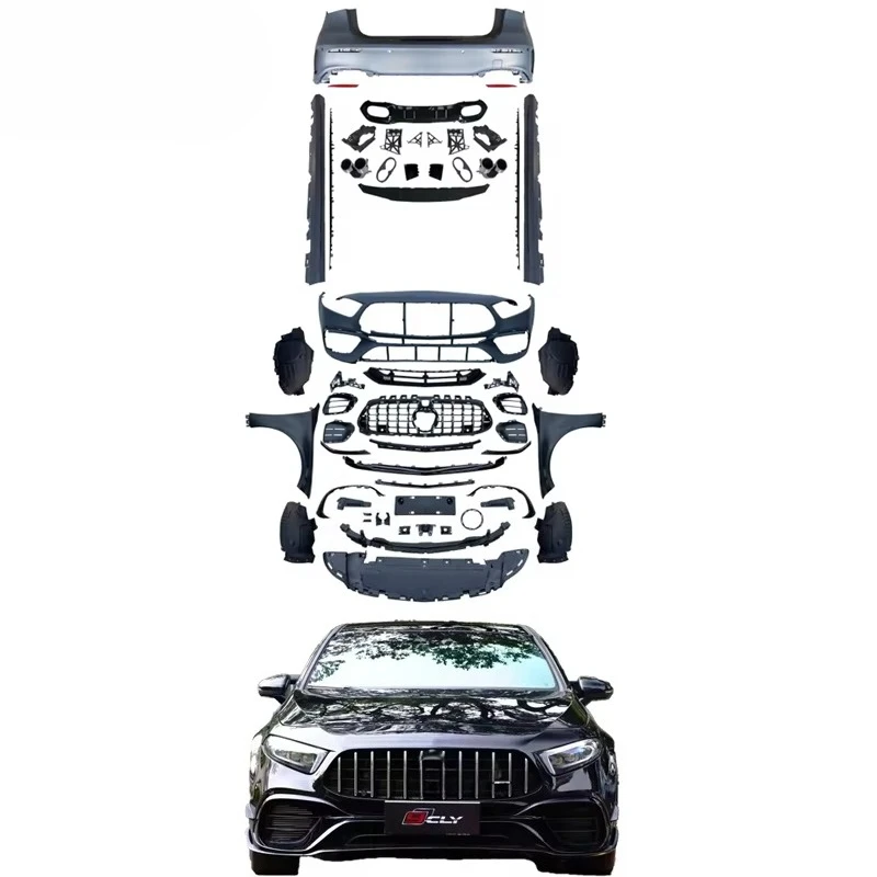 

Car Wide Body Kit for A Class W177 Upgrade A45s Original Body Kits Car Bumper Front Rear Bumper with Grill