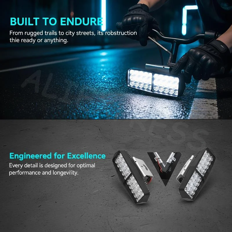 Electric Vehicle E-Bike Headlight 30 LED High Brightness Waterproof 12V-80V Lamp for Daily Commute Cycling