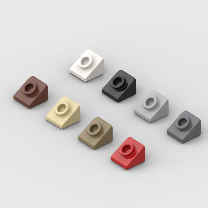 *بلاط منحدر خاص 1 × 1 مع مقبض * 1632 50 قطعة من الطوب المطلي ذاتي الصنع رقم الجزء. متوافق مع