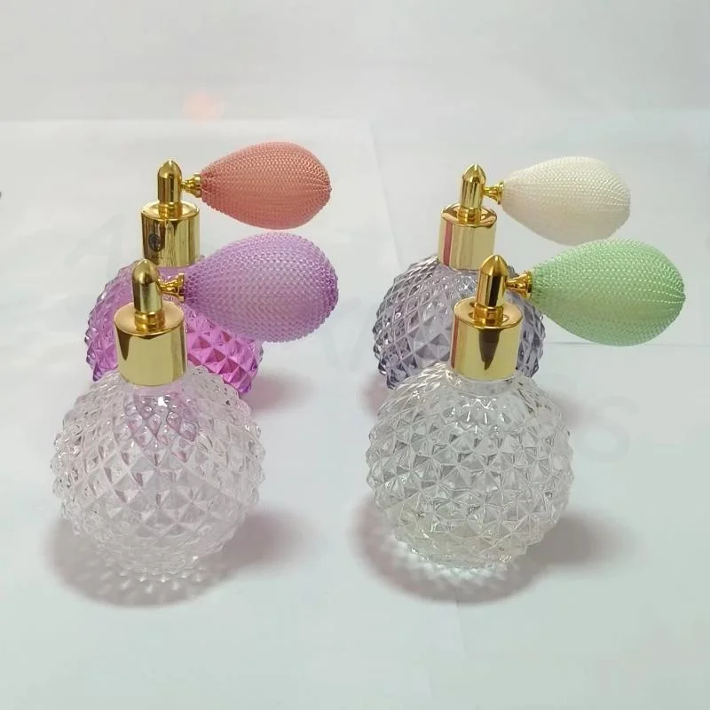 Vintage Refillable Glass Perfume Bottle 1Pcs Sleek Design Spray Atomizer 18mm Pump with Tube for Travel Gifting