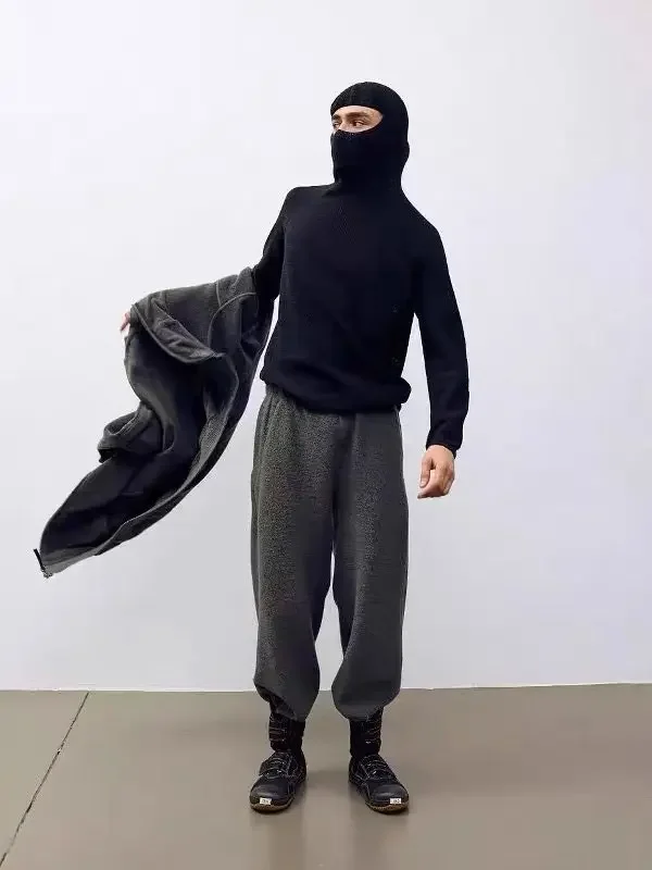 

Goldwin0 Outdoor Casual Wool Hooded Knitted Sweater Pullover Warm and Breathable Functional Hoodie