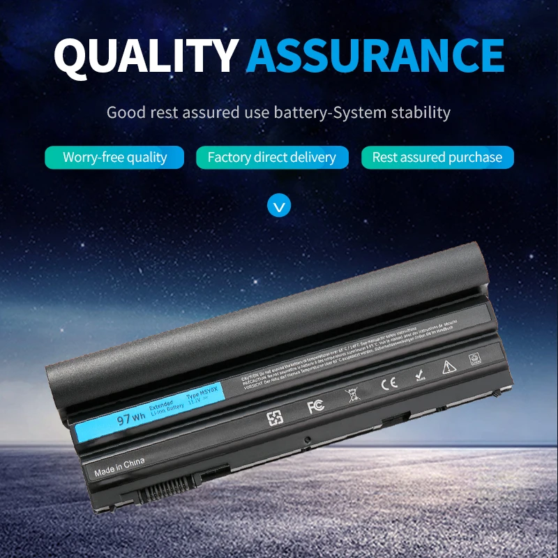 for Dell Latitude E6420 E6520 E5420 E5520 E6430 E5530 E5430 E5430 M5y0x 71R31 NHXVW 11.1V 97WH Laptop Battery