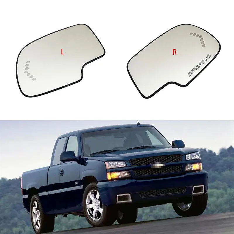 

Left and right heated glass rear view mirror panels for Chevrolet GMC Sierra Yukon XL03-07 1500 2500 3500 2003-2007 accessories