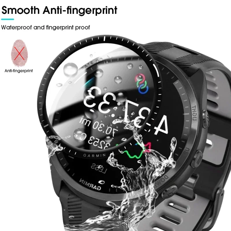 For Garmin Forerunner 965 3D Curved Film Anri-scratch Ultra-thin Screen Protector for Garmin Forerunner 965 Watch Accessories
