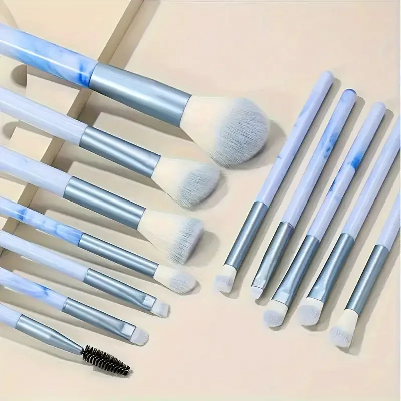 Professional Makeup Brushes Set, escova portátil, Fundação Blush, pó, sombra, corretivo, mistura, profissional, 12Pcs