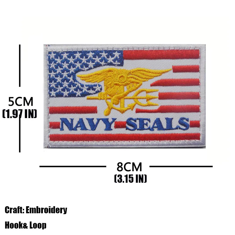 America USMC Navy Seals Team Embroidery Patch Special Force Military Tactical Patch Naklejki na odzież z haczykiem i pętelką